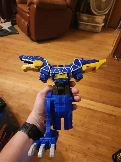 Power Rangers Dino Charge Megazord Deluxe Spino Zord Bleu T Rex