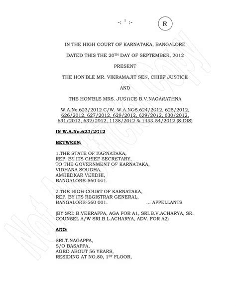 Pdf In The High Court Of Karnataka Bangalore Dated Judgmenthck Kar