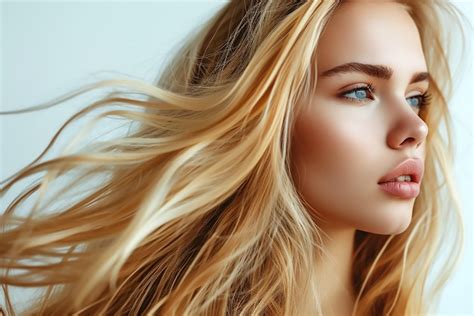 Premium Photo Blonde Hair Model