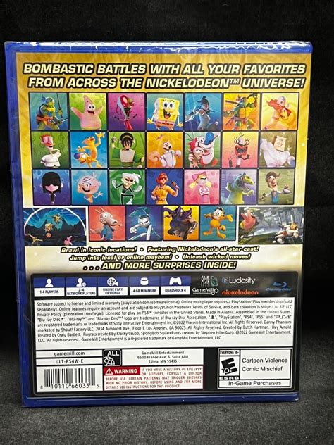 Nickelodeon All-Star Brawl Ultimate Edition (PS4 / PlayStation 4) BRAND ...
