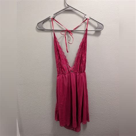 Intimates Sleepwear Hot Pink Babydoll Lingerie Dress Poshmark