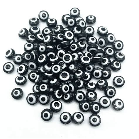 Wish Hot 50pcs Bag 6mm 8mm 10mm Turkey Evils Eye Beads Nazar Boncuk For Bracelets Necklace