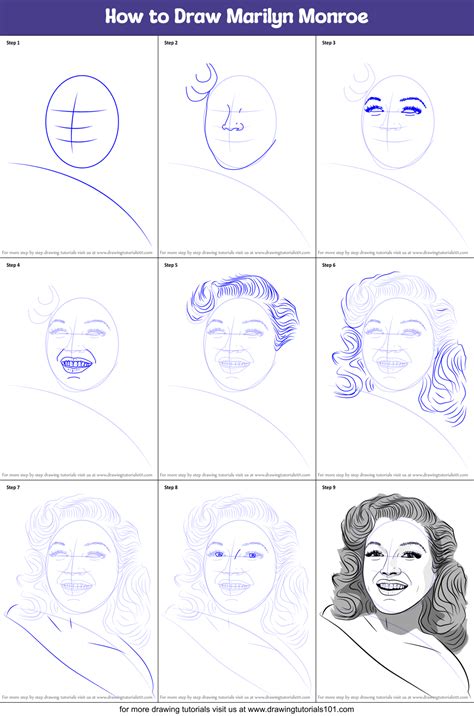 how to draw marilyn monroe