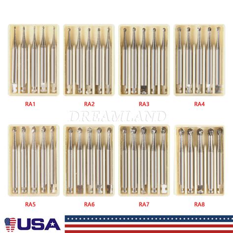 Box Dental Fg Ra Tungsten Carbide Burs Round Type For High Speed