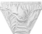 SilRiver Men S Silk Satin Briefs Bikini Underwear Bulge Enhancing Panties White ShopStyle