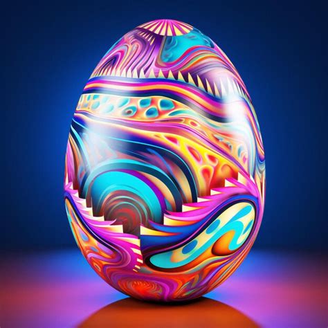 Premium AI Image | a colorful egg with a colorful design on it