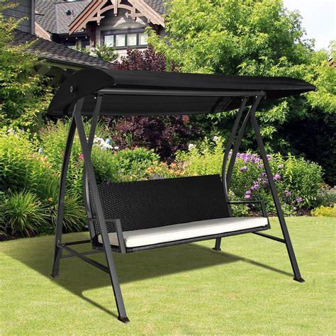 Качели садовые лофт - 65 фото