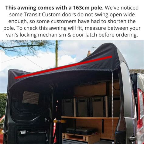 Kiravans Barn Door Campervan Awning For Transit Custom Campervan