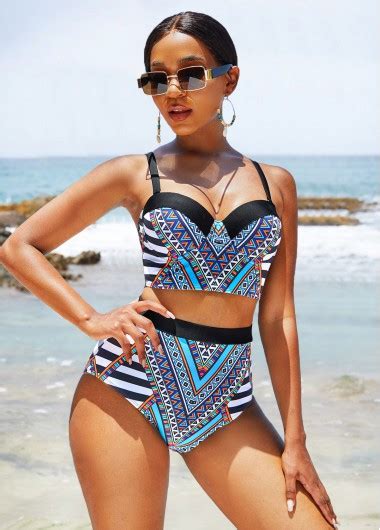 Tribal Print High Waisted Bikini Set Modlily Usd
