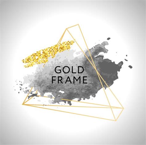 Pink Rose Nude And Golden Brush Strokes In Gold Vector Image