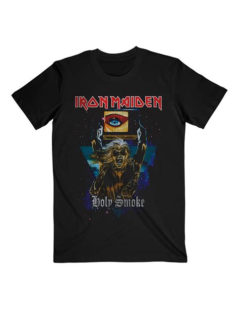 Tricou Oficial Iron Maiden Holy Smoke Space Triangle MetalHead Merch