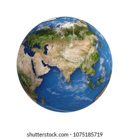 D Rendering Planet Earth Isolated On Stock Illustration