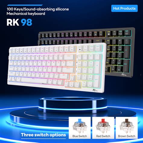RK Royal Kludge RK G Wireless Gaming Mechanical Keyboard Keys RGB Backlight Hot
