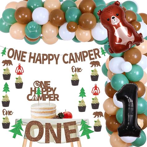 One Happy Camper Birthday Decorations For Boyballoon Garland Kit