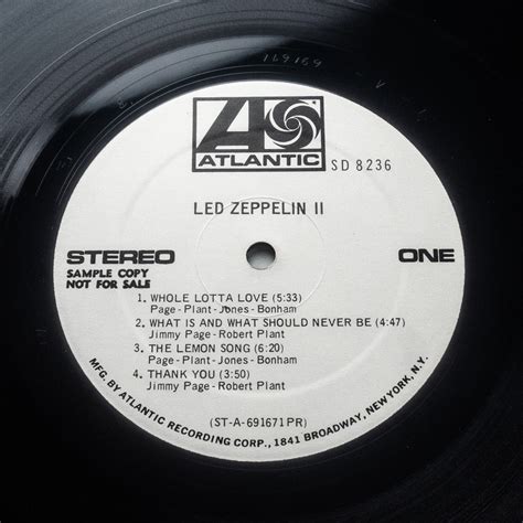 Popsike Led Zeppelin II US Orig Atlantic SD RL Hot Mix SS Promo Sticker Shrink