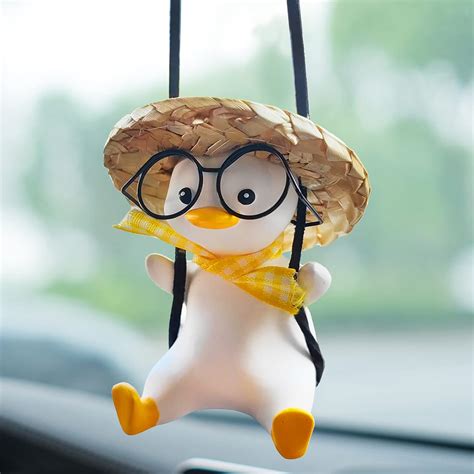 Amazon Swinging Duck Car Hanging Ornament Car Mirror Hanging