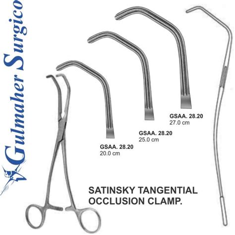 Satinsky Clamp Cardiovascular Instruments Gulmaher Surgico