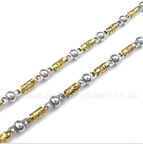 Titanium Gold Hollow Necklace-£91 - Titanium Jewellery UK