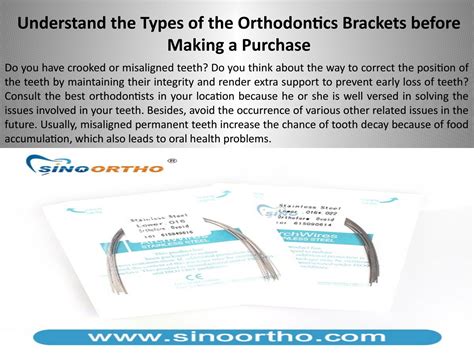 Understand the Types of the Orthodontics Brackets before Making a ...