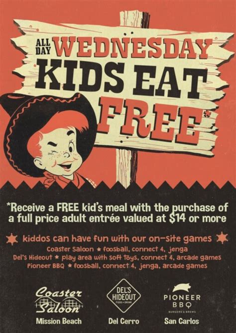 Kids Eat Free Wednesdays - Pioneer Barbeque