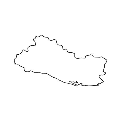 El Salvador Map Outline Shape PNG SVG Salvandoreña Simple Guanaco