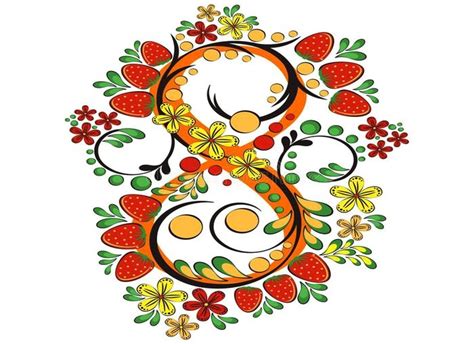 Цифра 8 в картинках для детей. Лёгкие рисунки для срисовки.