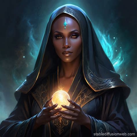 Dark Female Necromancer Portrait Stable Diffusion Online