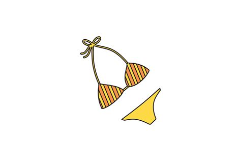 Summer Beach Bikini Fill Line Icon 8 Graphic By Humanbeing Studio Creative Fabrica