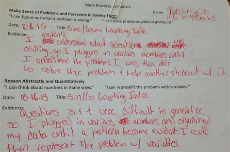 Drawing On Math: Update: Math Practice Standard Portfolios