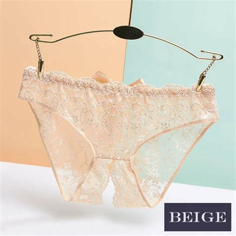 Uaang Women Sexy Panties Exotic Open Crotch Panties Thong Erotic Lingerie Female Briefs Lace