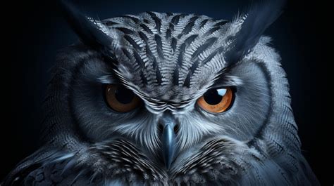 premium photo majestic owl  night scene  white background