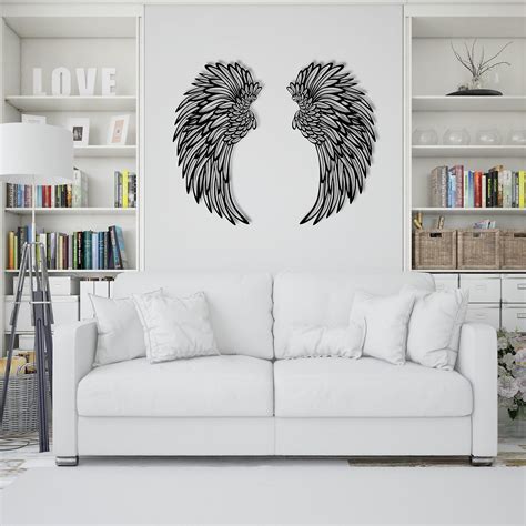 Metal Angel Wings Modern Wall Sculpture Wall Angel Wings Wall Art Decor