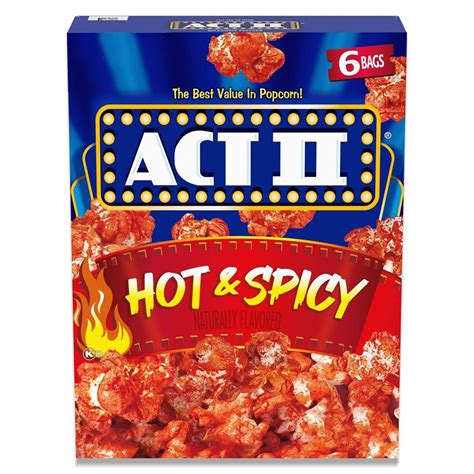 Act Ii Hot Spicy Microwave Popcorn Oz Ct Hot Spicy Food Food Obsession