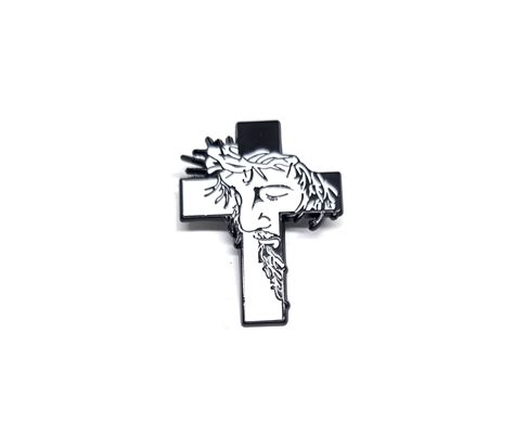 Jesus Cross Enamel Pin Finox