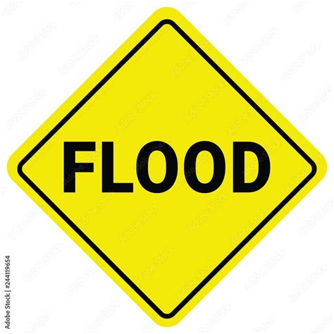 Warning Sign Flood Warning. Flash Flood Watch Stock Vector | Adobe Stock