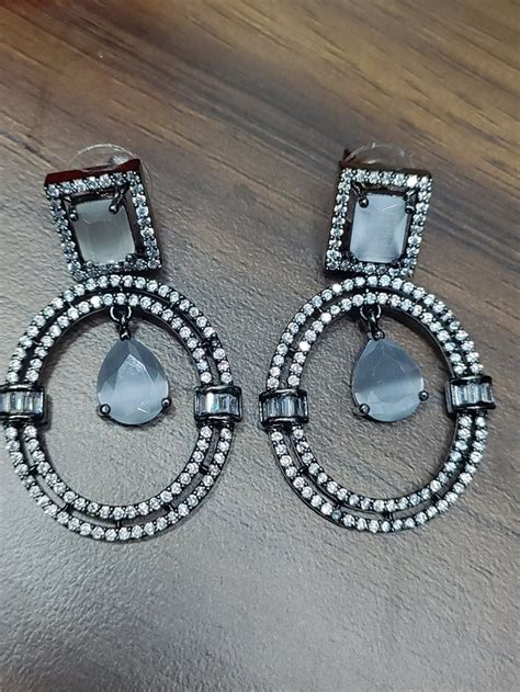 Victorian American Diamond Earring Sku 820 C1 at Rs 300 00 अमरकन