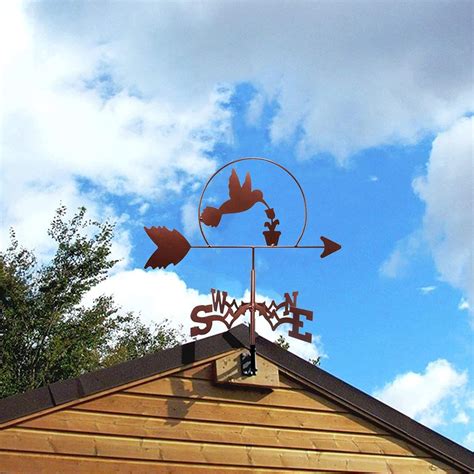 Флюгер на крышу "голубь" Лопастной металл 90 * 35 см, черный, На газон ...