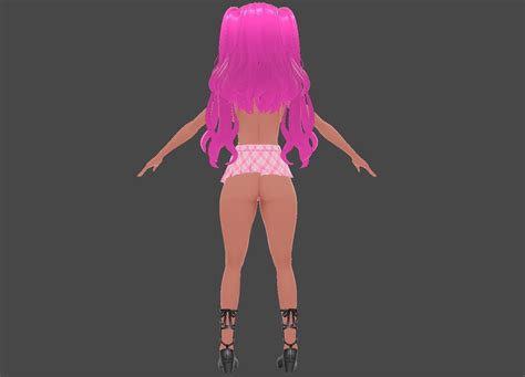 D Model Nude Female Vrm Character Vr Ar Low Poly Cgtrader