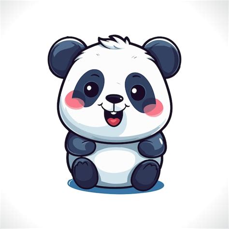 Ilustra O Em Vetor De Desenho Animado De Panda Fofo Vetor Premium