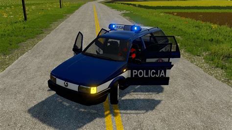 Vw Passat B3 Police Simpleic V10 Fs22 Mod Farming Simulator 22 Mod