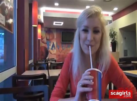 Hot Blonde Fucks Her In Public Bathroom