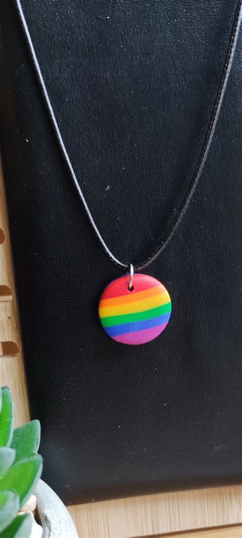 LGBT Rainbow Necklace Pride Necklace Lesbian Necklace Bisexual Necklace Transgender Asexual Non
