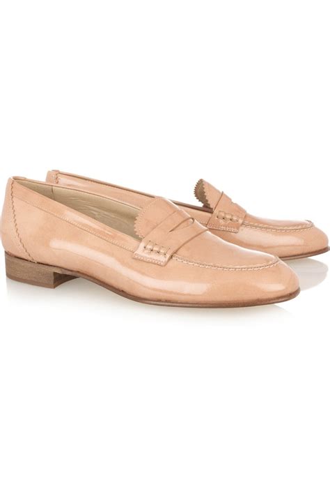 Nude Loafers Loafers Patent Leather Loafers Leather Loafer Shoes
