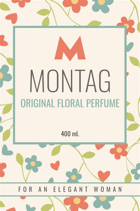 Original Floral Perfume Label Design Mediamodifier