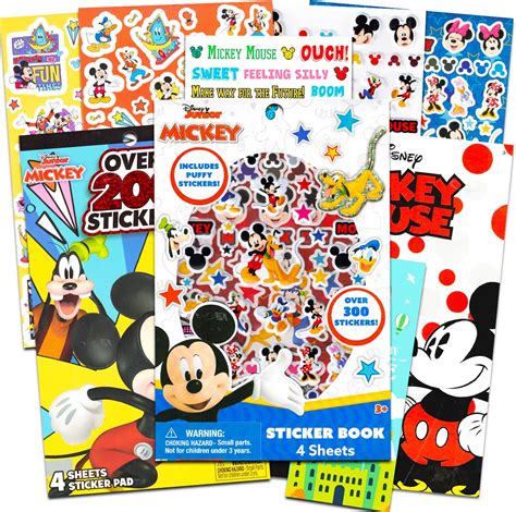 Amazon.com: Mickey Mouse Sticker Activity Book Set - Bundle with Over ...