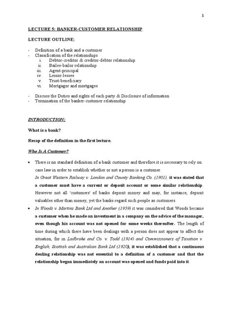 Banker Customer Relationship New Pdf Banks Mortgage Law