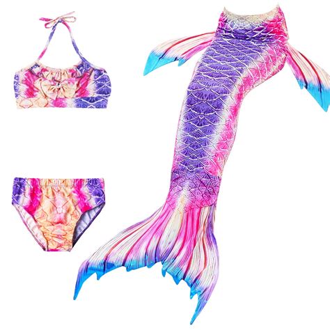 Kiijoy Big Girls Swimsuit Ruffle Halter Bikini Tail Set Beach Bathing Suit Piece Walmart