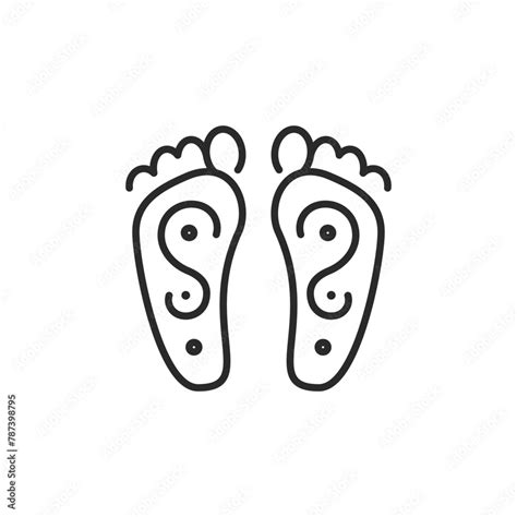 reflexology foot map icon illustrates  specific areas   feet