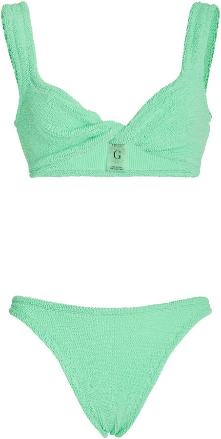 Hunza G Juno Seersucker Bikini ShopStyle Two Piece Swimsuits