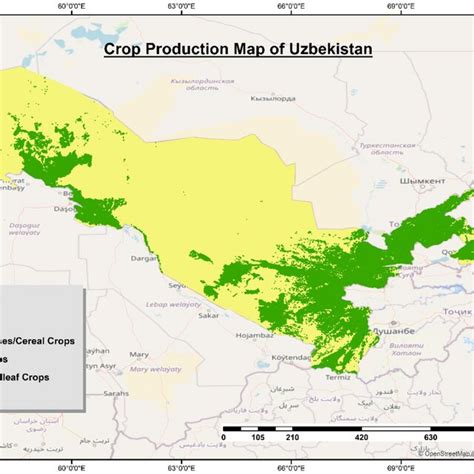 Crop Production Map For Uzbekistan Download Scientific Diagram